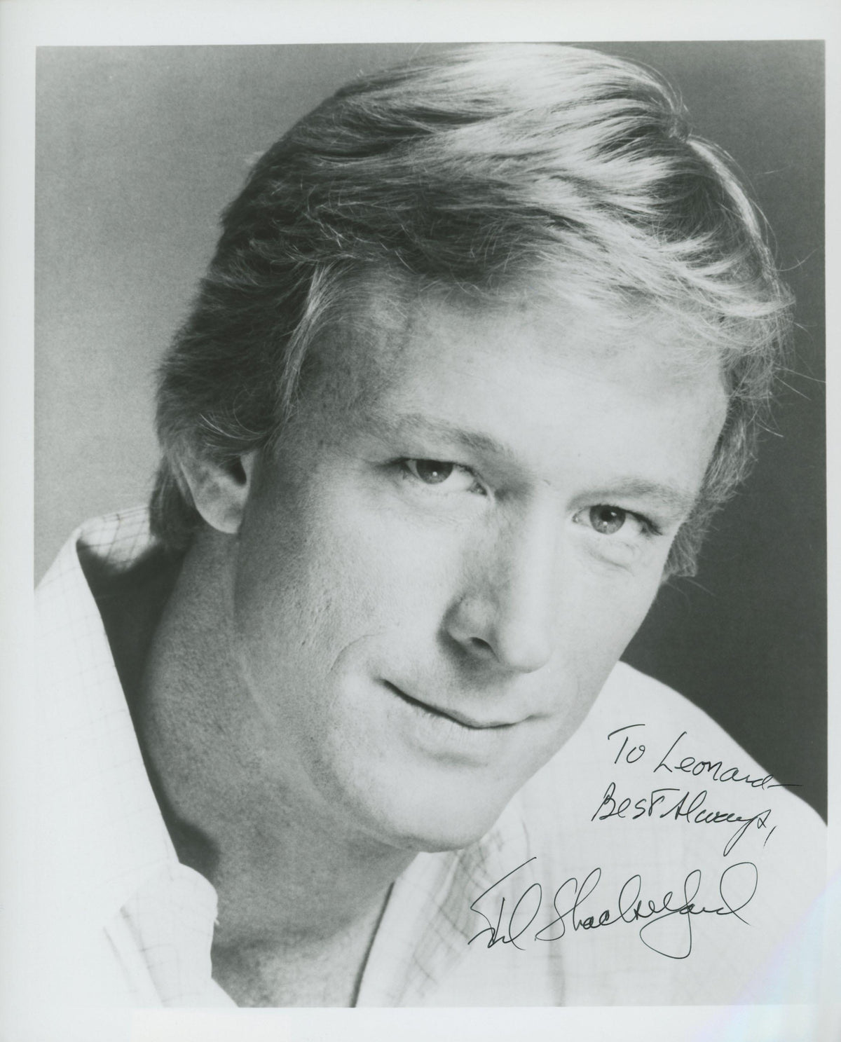 Dallas Ted Shackelford signed photo