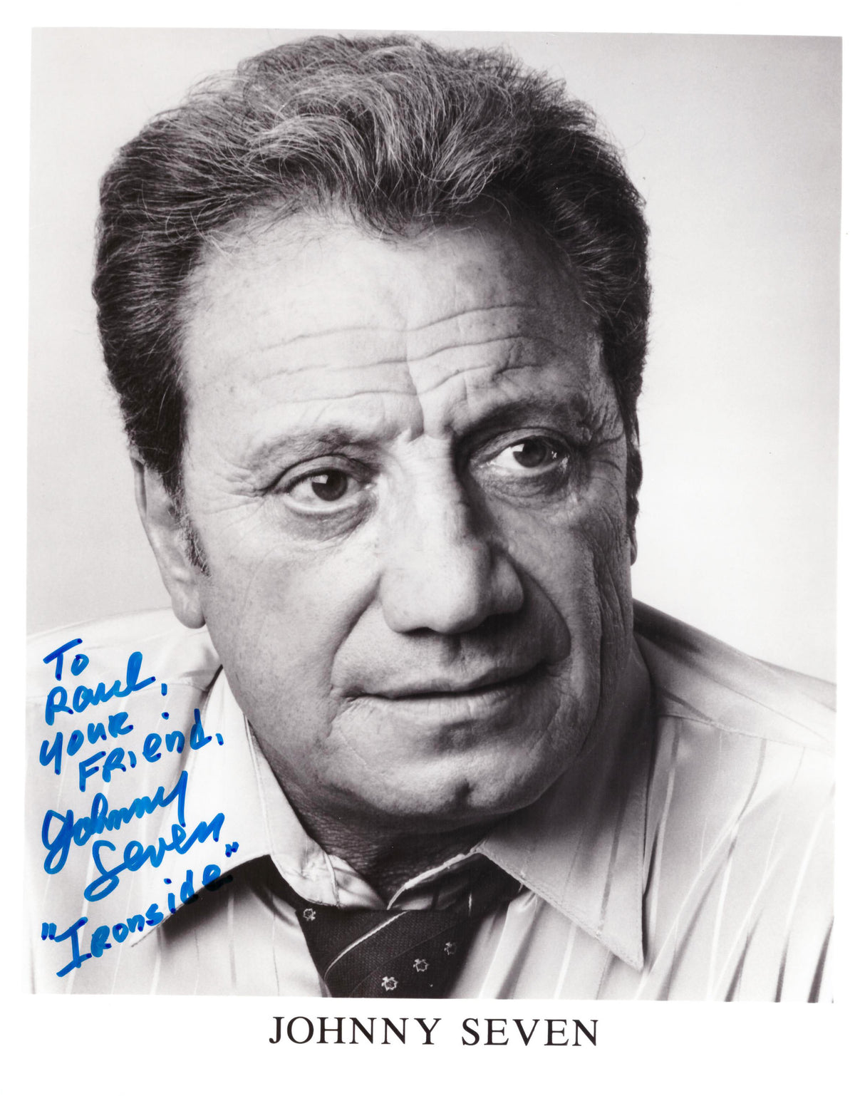 Ironside Johnny Seven signed photo