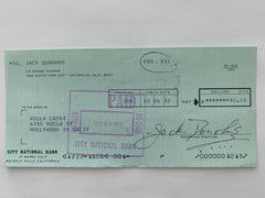 Jack Donohue signed check