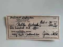 Jessica Walter signed check