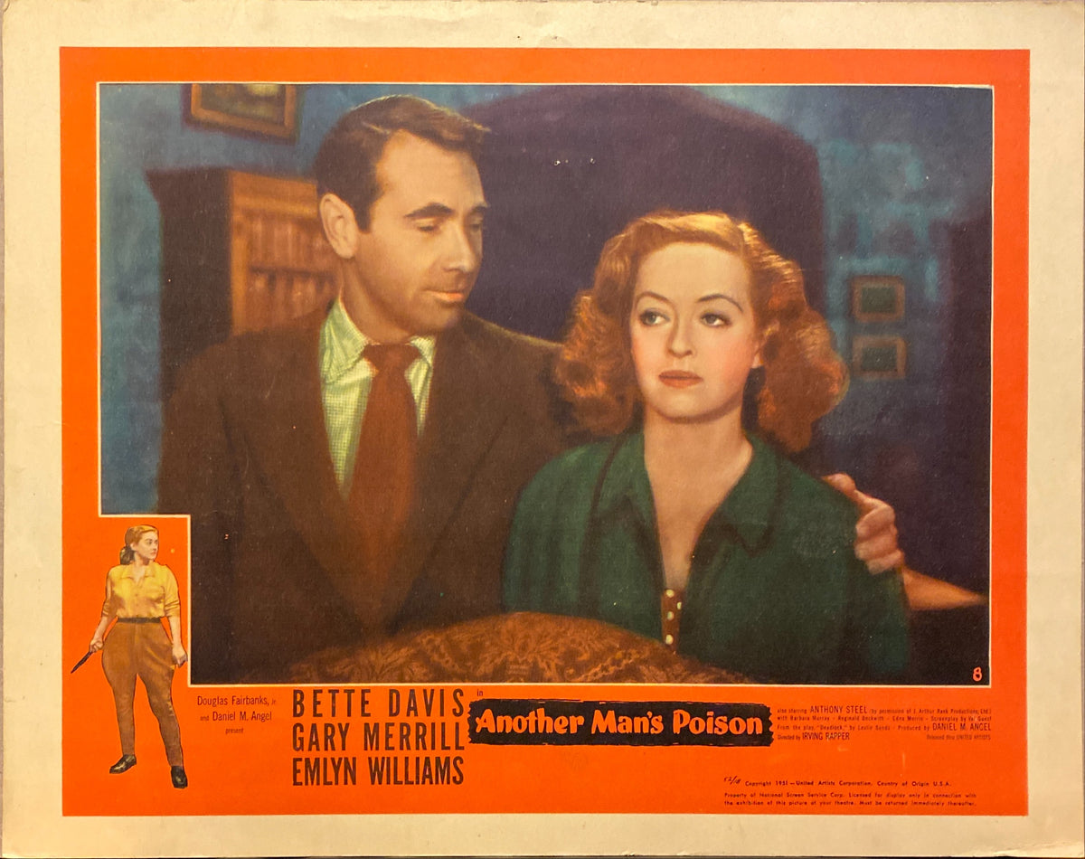 Gary Merrill, and Emlyn Williams "Another Man's Poison" original lobby card