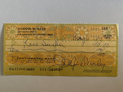 JoAnne  Worley signed check