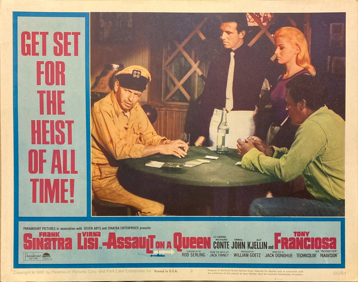 Frank Sinatra and Virna Lisi "Assault On A Queen" original Lobby Card