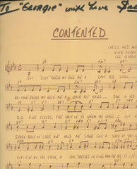 Sally Winn signed personal note and signed sheet music
