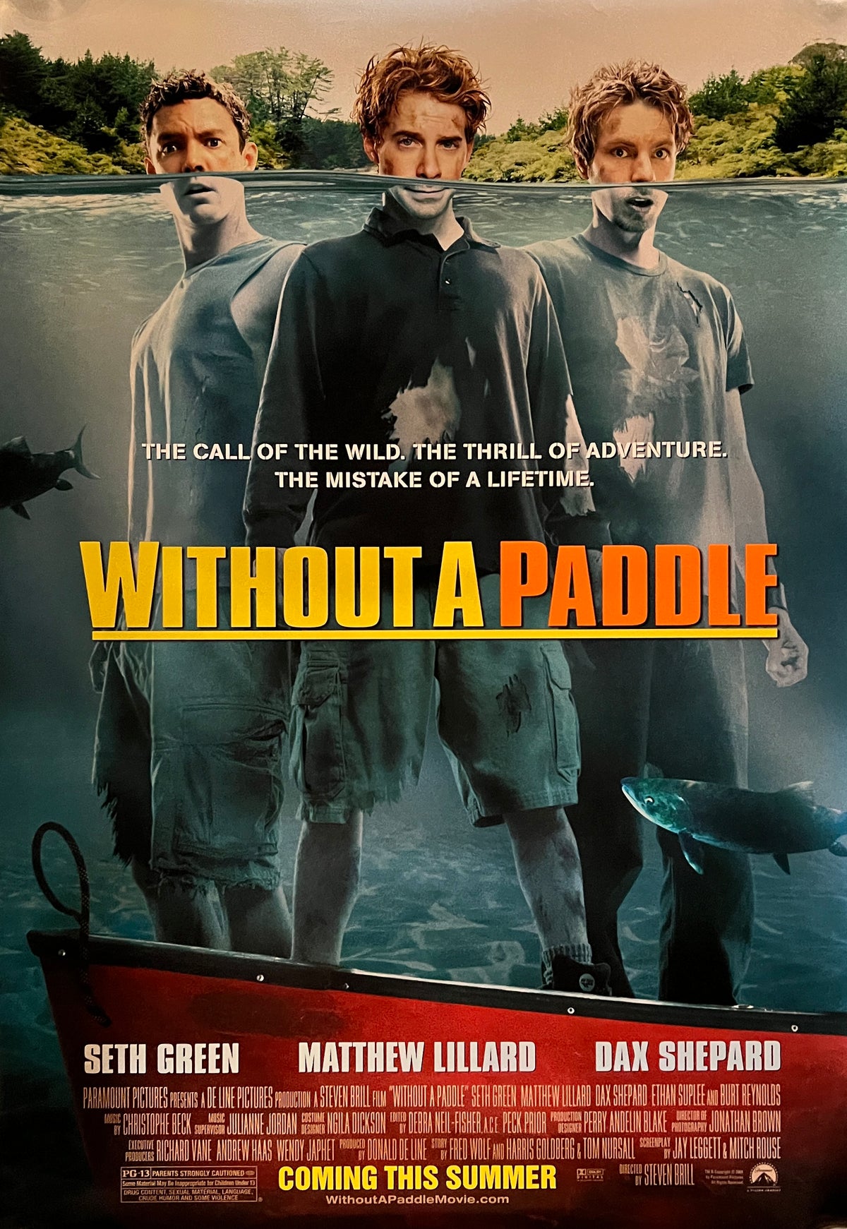 Without a Paddle double-sided 2004 original movie poster