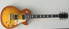 Jimmy Page signed sunburst Les Paul style guitar.