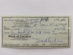 David Hedison signed check