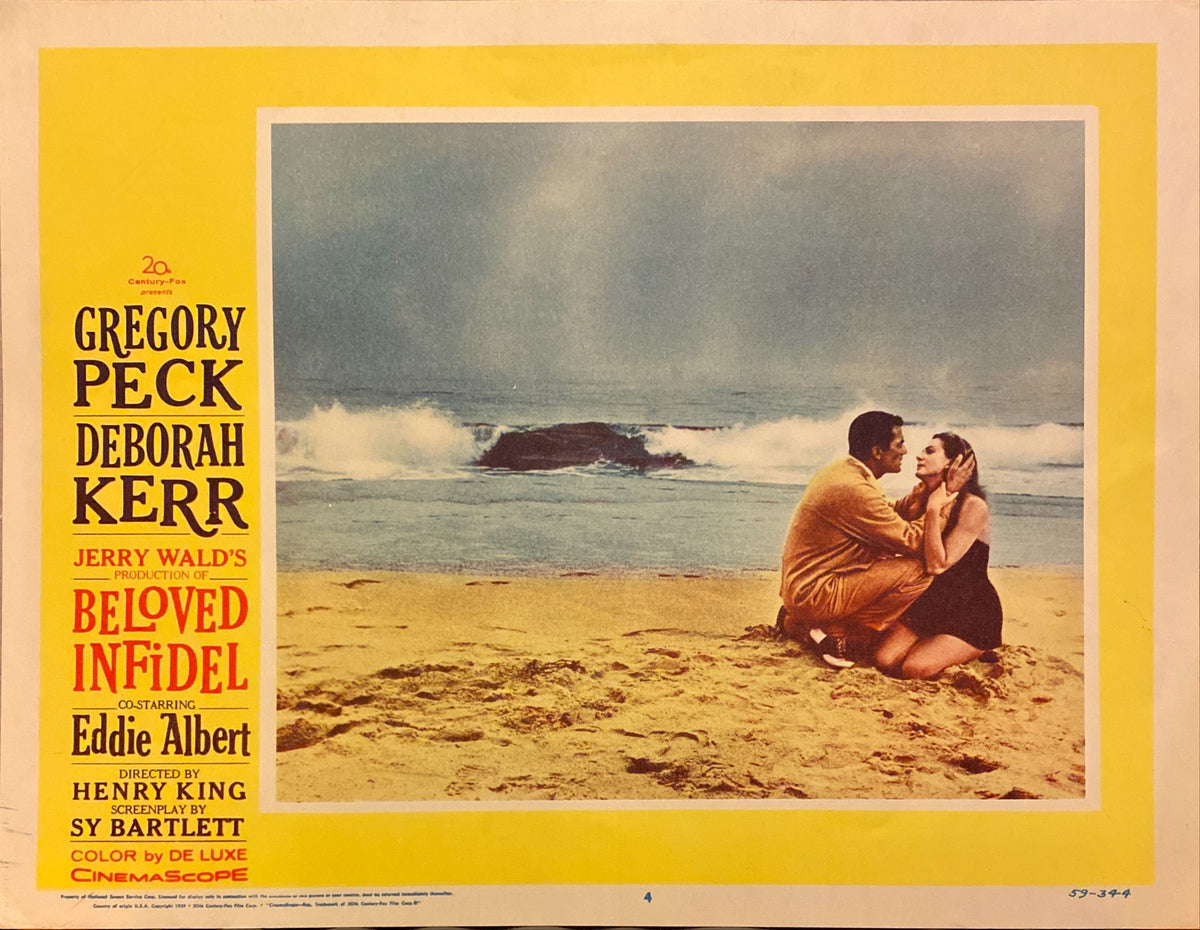 Gregory Peck and Deborah Kerr "Beloved Infidel" original Lobby Card