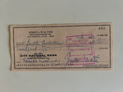 Jessica Walter signed check