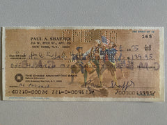 Paul Shaffer signed check
