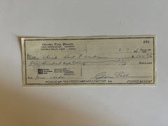Gloria Pall signed check