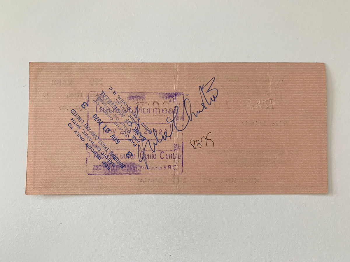 Doctor Zhivago Julie Christie signed check