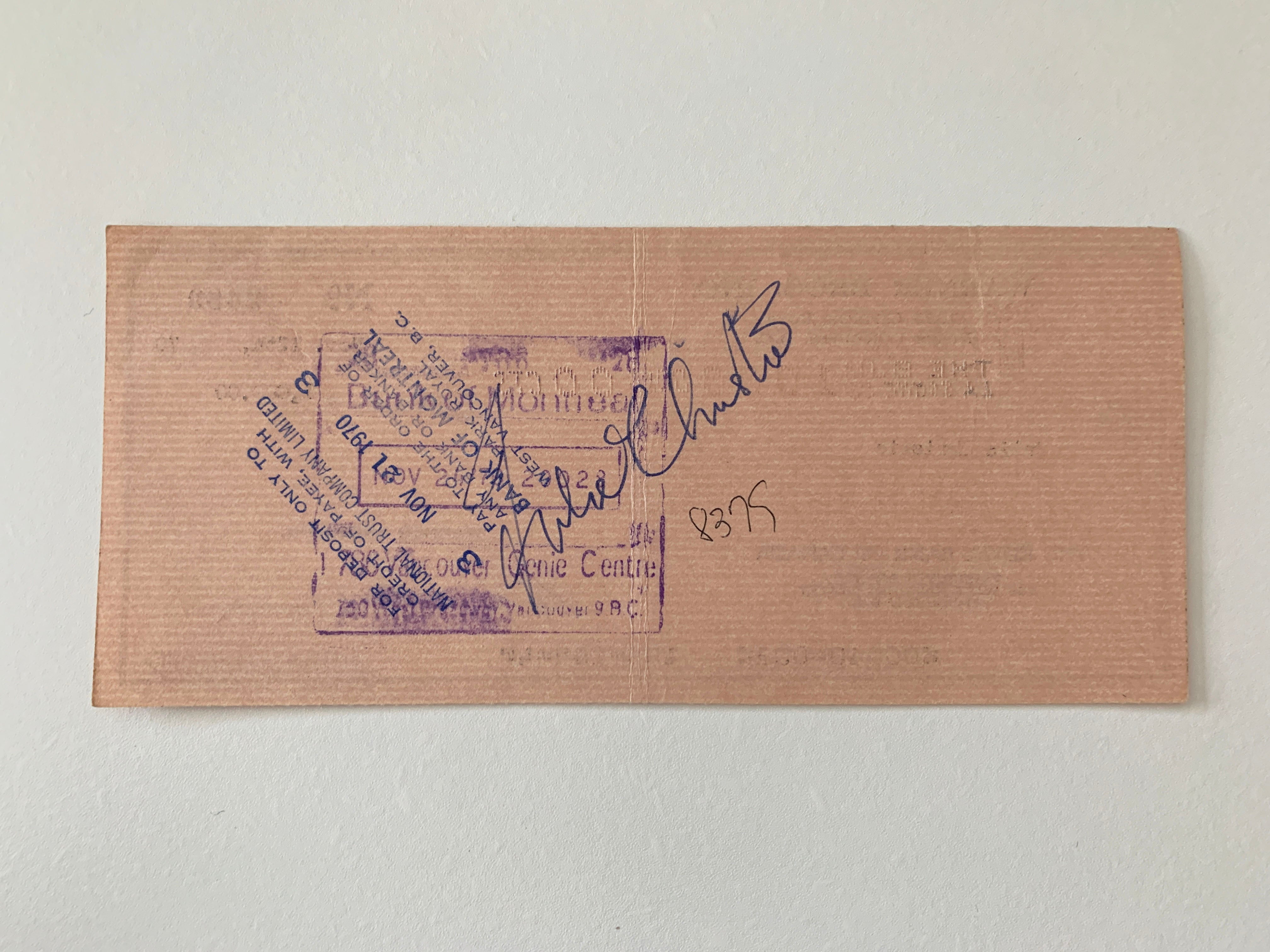 Doctor Zhivago Julie Christie signed check