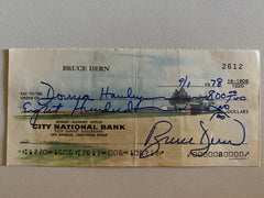 Bruce Dern signed check