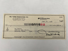 Mel Torme signed check