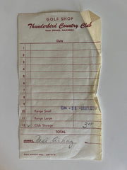 Desi Arnaz signed receipt