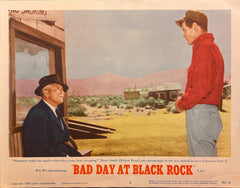 Spencer Tracy and Robert Ryan "Bad Day at Black Rock" original Lobby Card