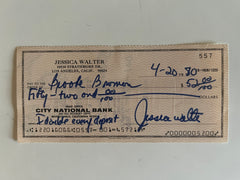 Jessica Walter signed check