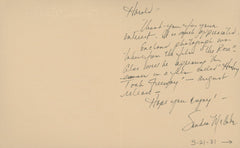 The Rose Sandra McCabe  signed letter