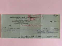 John McGivern signed check
