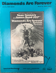 Sean Connery signed Diamonds Are Forever sheet music