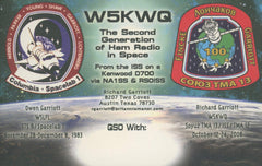 The Second Generation of Ham Radio in Space Richard Garriott signed card