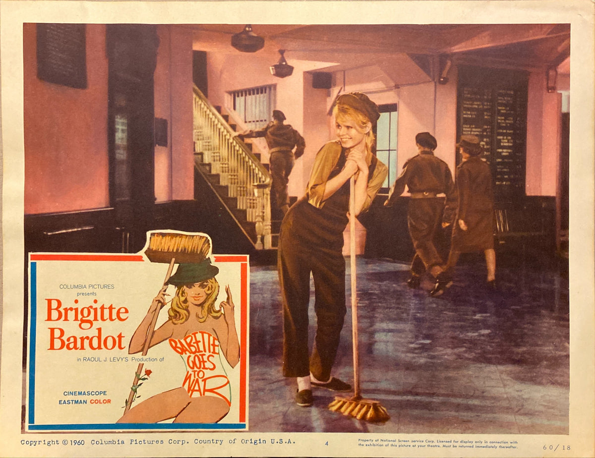 Brigitte Bardot "Babette Goes to War" original Lobby Card