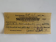 Cornel Wilde signed check