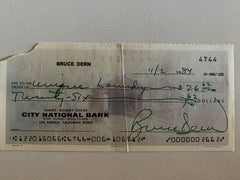 Bruce Dern signed check