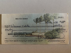 Bruce Dern signed check