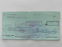 Jack Donohue signed check