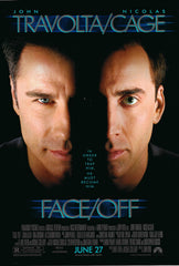 Face/Off  original 1997 vintage advance double-sided one sheet movie poster