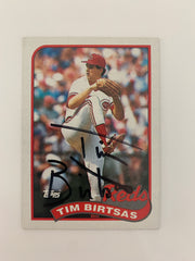 Tim Birtsas signed baseball card - Sports card