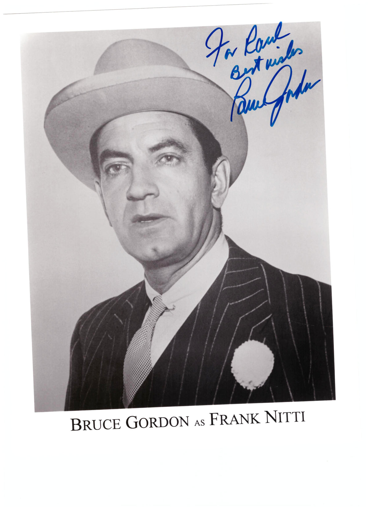 The Untouchables Bruce Gordon signed photo