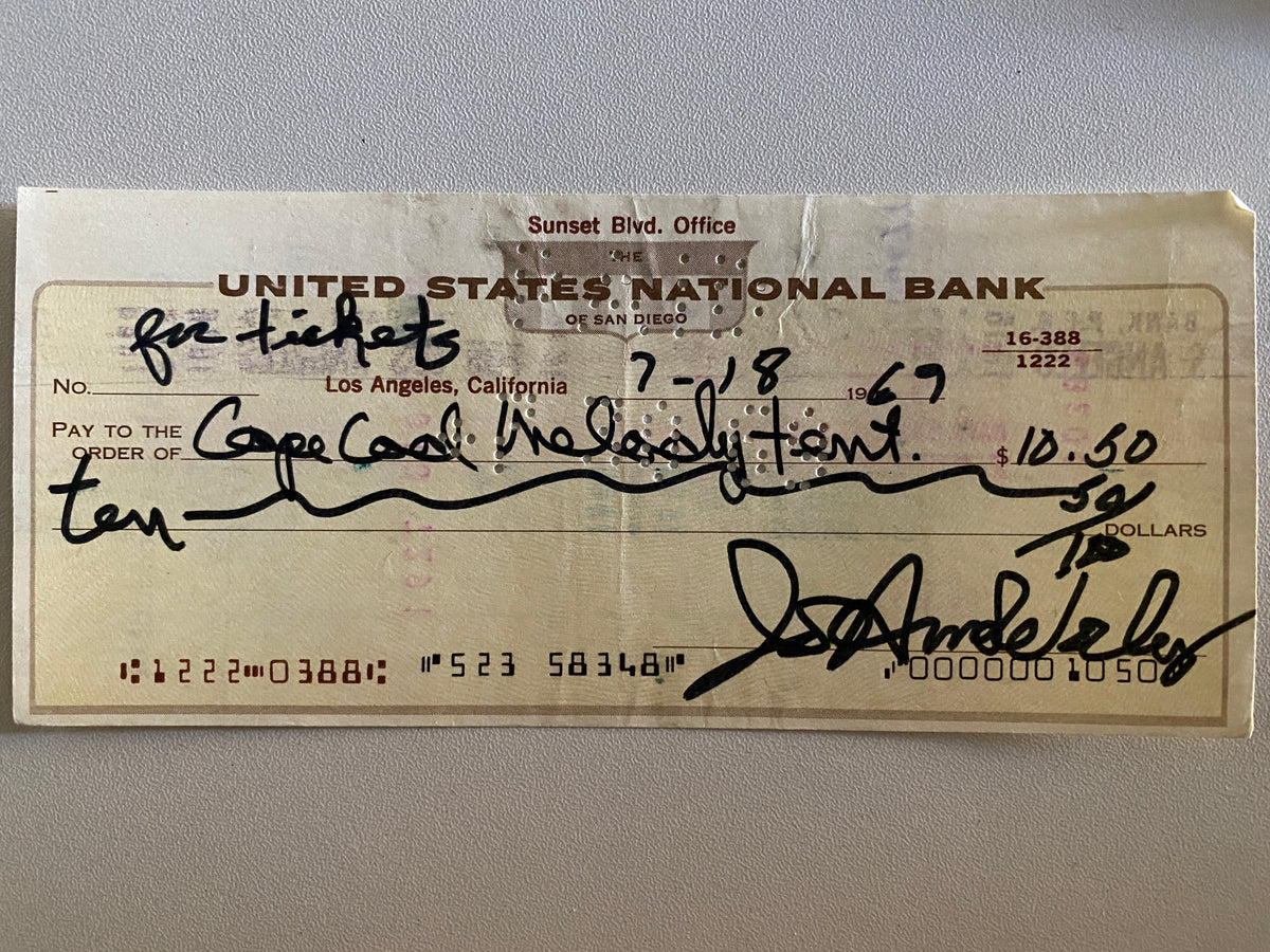 JoAnne  Worley signed check