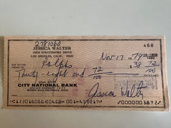 Jessica Walter signed check