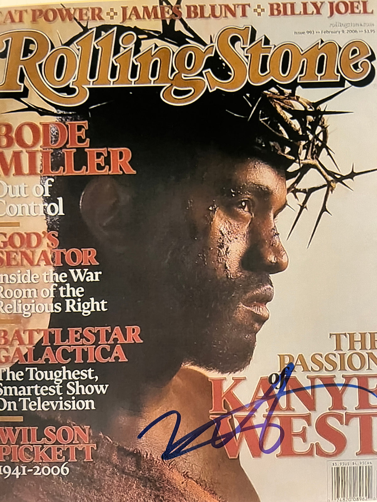 Kanye West signed Rolling Stone Magazine cover photo