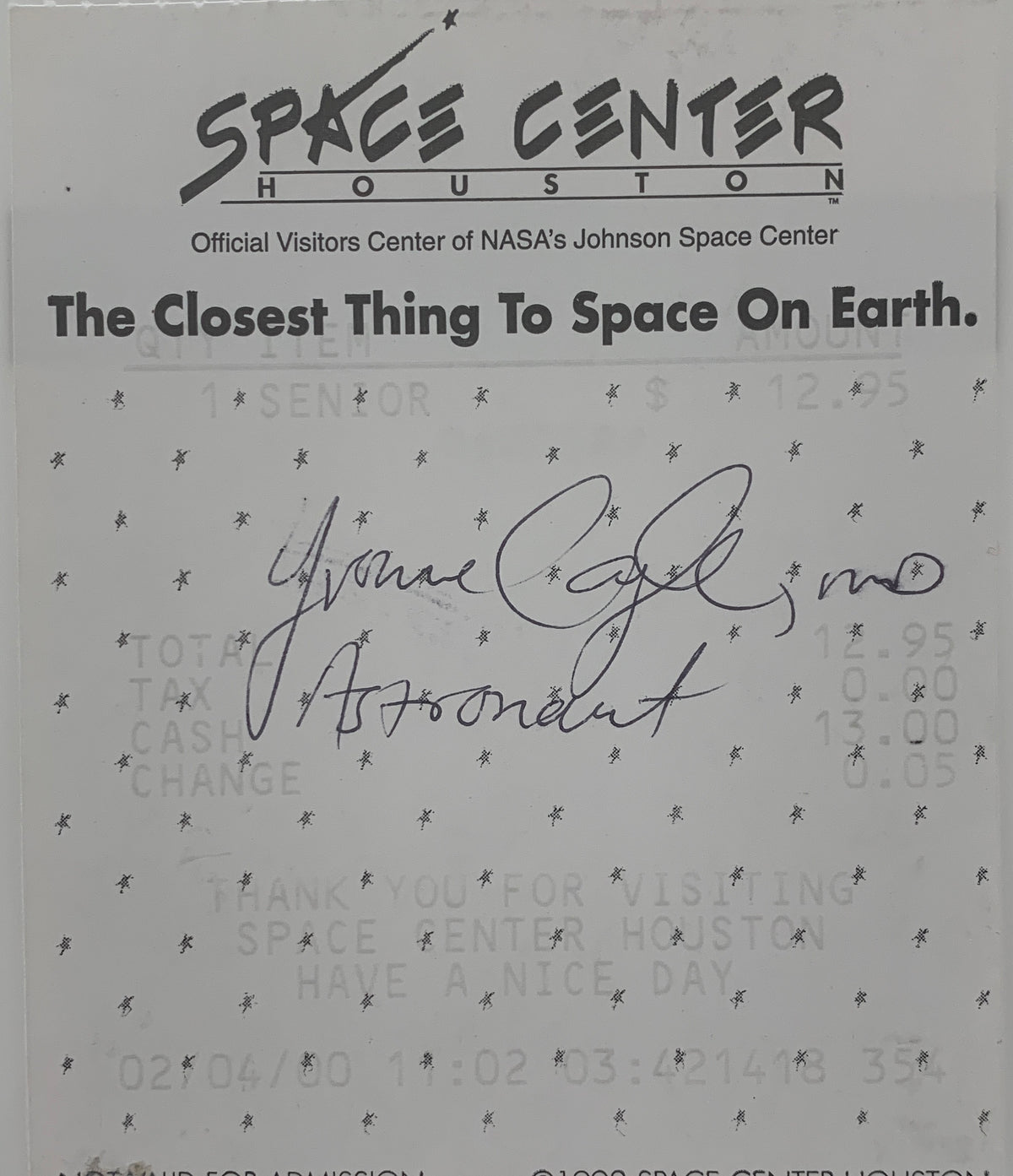 NASA Yvonne Craig signed ticket