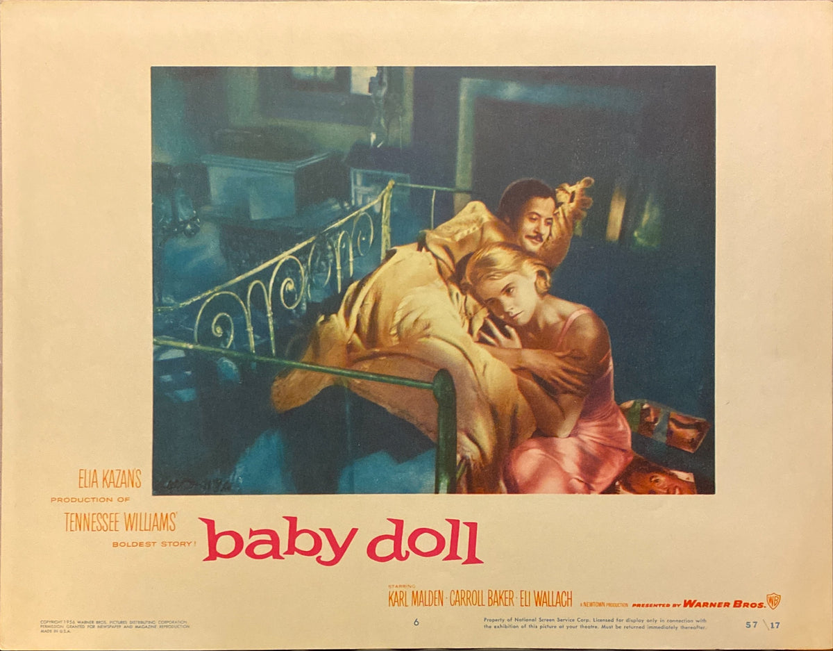 Carroll Baker, Karl Malden, and Eli Wallach "Baby Doll" original Lobby Card