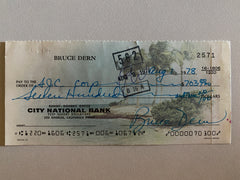 Bruce Dern signed check