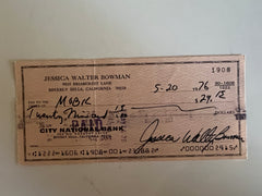 Jessica Walter signed check