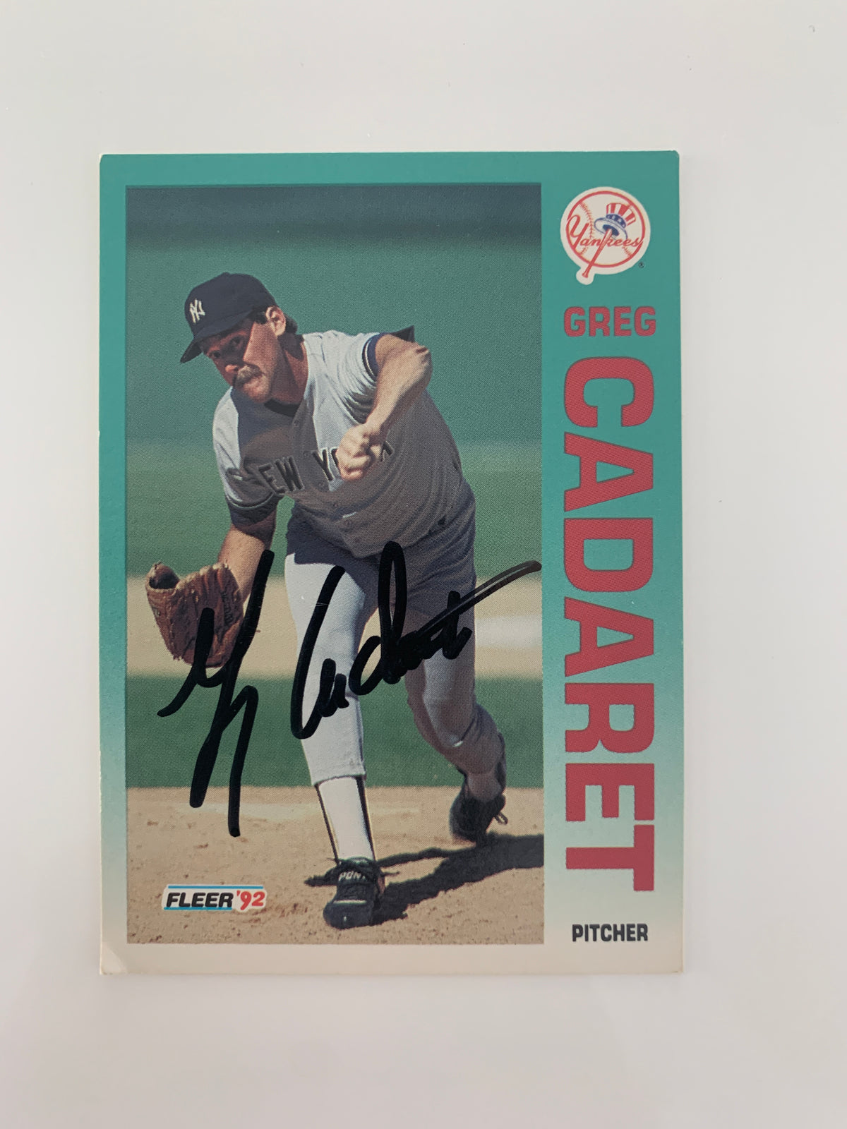 Greg Cadaret signed baseball card - Sports card
