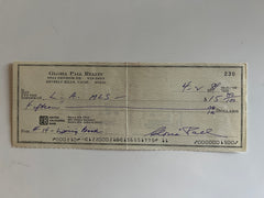Gloria Pall signed check