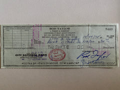 Rod Taylor signed check