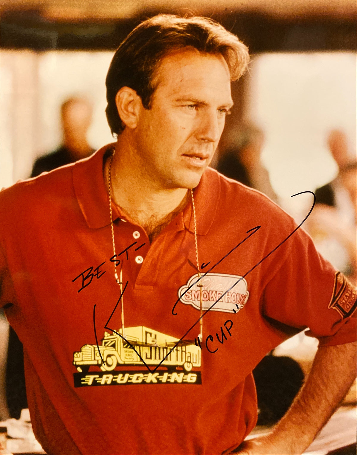 Kevin Costner signed "Tin Cup" movie photo