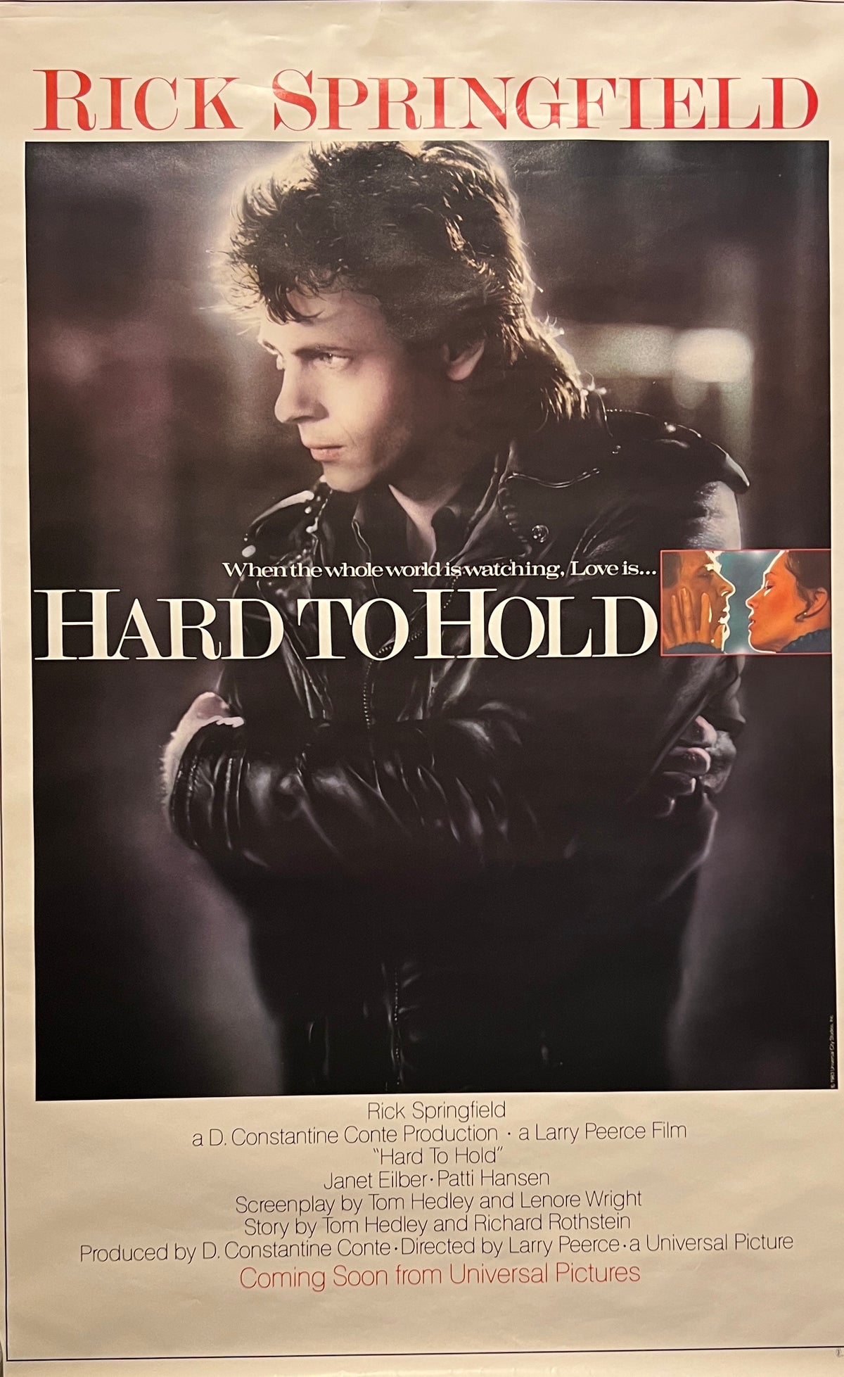 Hard to Hold Original 1984 Vintage One Sheet Poster