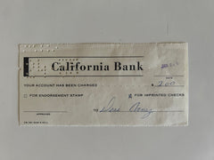 Desi Arnaz signed bank receipt