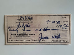 Jessica Walter signed check