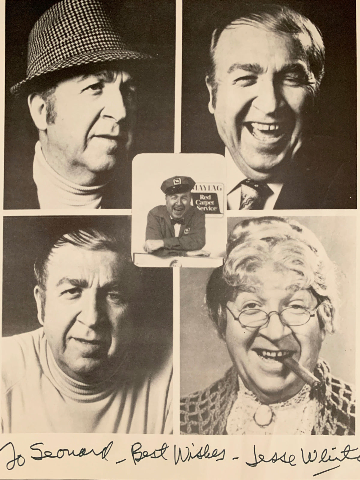 Gunsmoke Jesse White signed photo collage