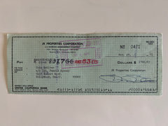 John McGivern signed check